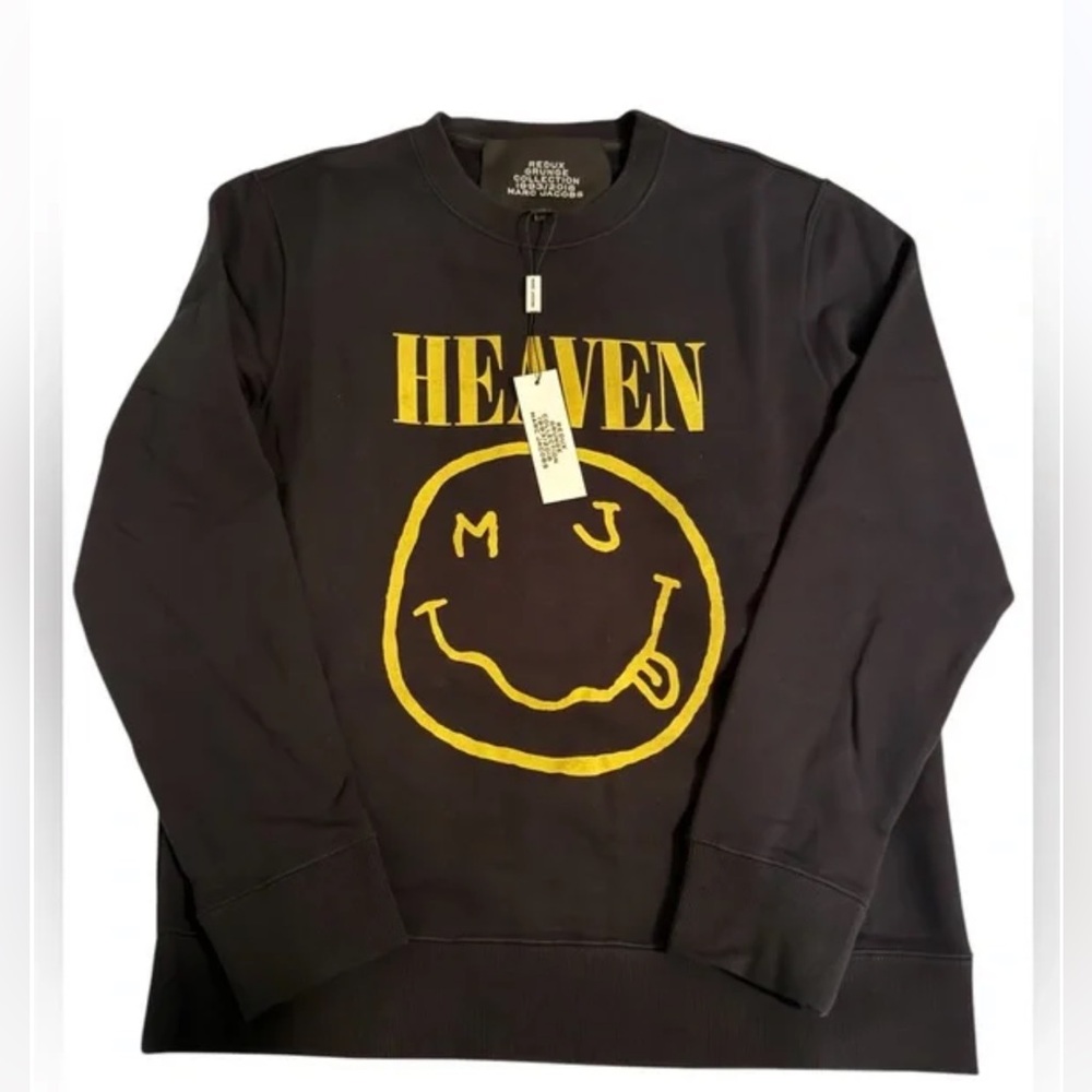 NEW NWT MARC JACOBS Heaven black sweatshirt unisex XS
